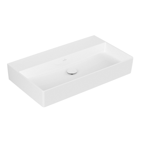 Villeroy & Boch memento 2.0 wastafel onderzijde - geslepen - 80x47cm - zonder overloop - zonder kraangat CeramicPlus - White Alpine (glans wit) SW336027