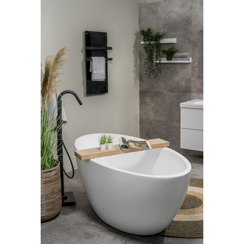 Eurom Sani 600 Comfort Panneau infrarouge salle de bains 115x46.5cm Wifi 600watt Verre Noir SW656482