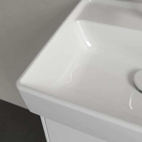 Villeroy & Boch Collaro fontein - 45x37cm - zonder overloop - 1 kraangat CeramicPlus - White Alpine (glans wit) SW358369