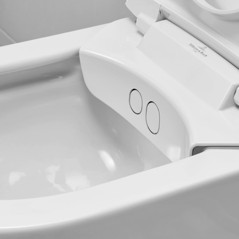 Villeroy & Boch Viclean douche wc - 60cm - spoelrandloos pure CeramicPlus - mat zwart SW917919