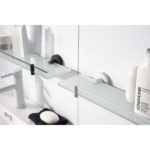Haceka Kosmos Étagère - 60x12cm - verre - blanc mat HA402801