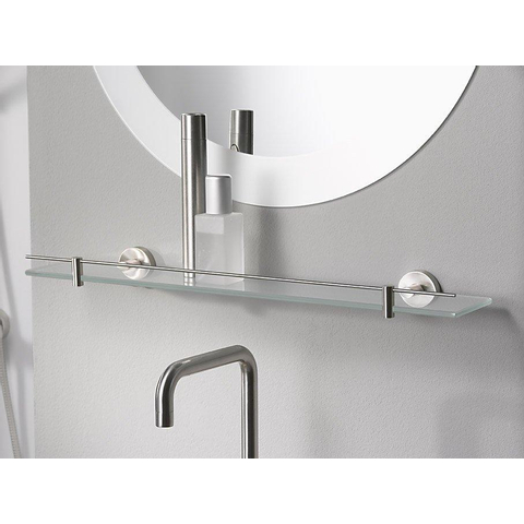 Haceka Kosmos Tablette - 60x12cm - verre - inox brossé HA402401