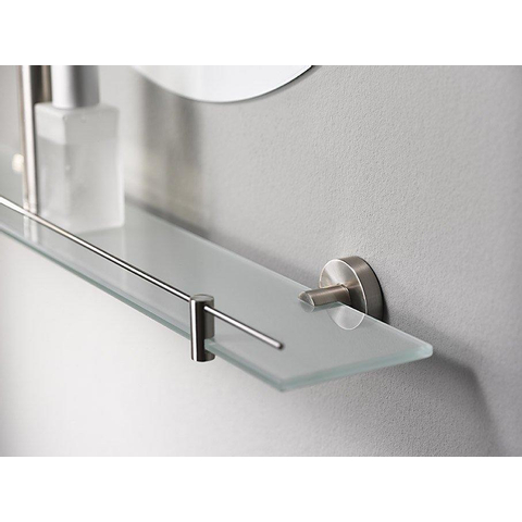 Haceka Kosmos Tablette - 60x12cm - verre - inox brossé HA402401