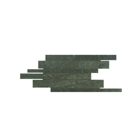 Ceralto Ravello Mini Mozaïektegel - 21x40cm - muretto - 10mm - Black mat WTW12693