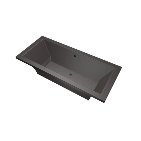 Xenz Society Baignoire duo - 180x80x53 - bonde Centrale - acrylique - anthracite SW103069