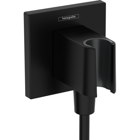Hansgrohe Fixfit e - handdouchehouder - inclusief muuraansluitbocht - mat zwart SW773897