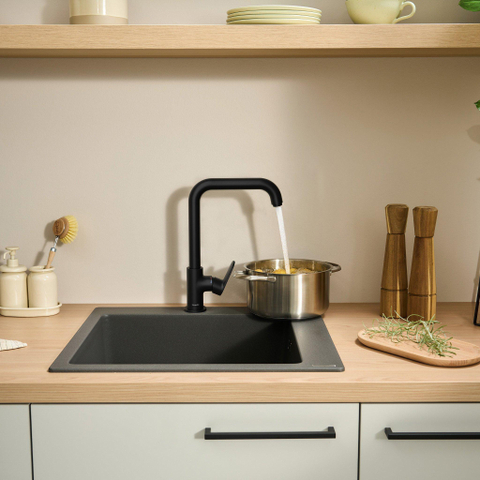 Hansgrohe Vernis Blend M35 KMK 260 U-uitloop mat zwart SW1567279