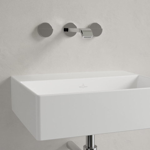 Villeroy & Boch memento 2.0 wastafel - voor handdoekhouders - 50x42cm - zonder overloop - zonder kraangat - White Alpine (glans wit) SW358423