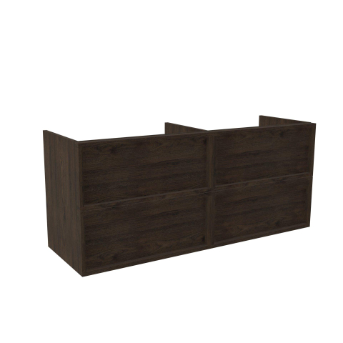 Saniclass Holz Frame Badkameronderkast - 140x45x60cm - 4 lades - eiken charcoal SW1578615