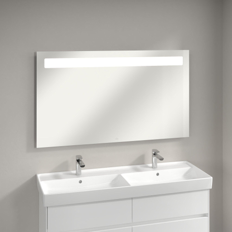 Villeroy & Boch More to see 14 More To See spiegel - met geïntegreerde LED verlichting horizontaal - 3 voudig dimbaar - 130x75x4.7cm - glans zilver 1024971