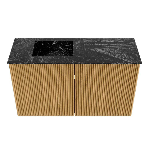 Mondiaz JOYA-DLUX 70cm meuble de toilette - couleur Oak - Vasque FAYE position Gauche Sans trou de robinet couleur Lava. SW1422072