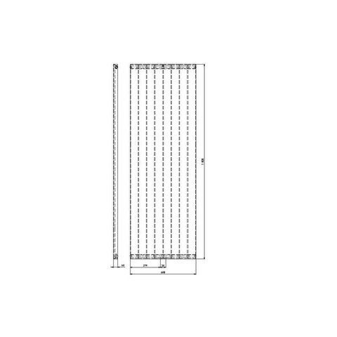 Plieger Perugia radiateur design vertical raccordement central 1806x608mm 1070W grès 7252825