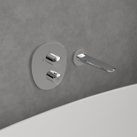 Villeroy & Boch Antao Inbouwthermostaat - met stopkraan - hoogglans chroom SW974263