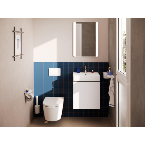 Hansgrohe Xarita Lite Q Miroir - 50x70cm - éclairage led - Vertical - interrupteur mural - Blanc mat SW1165047