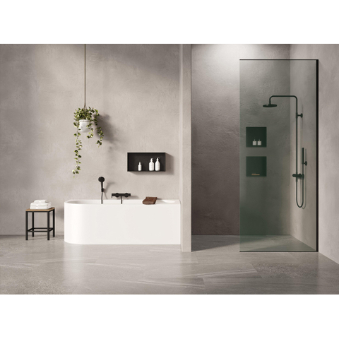 Looox Bath collection hoekbad - 170x70x55cm - rechts - mat wit licht beschadigd OUTLETSTORE STORE44659