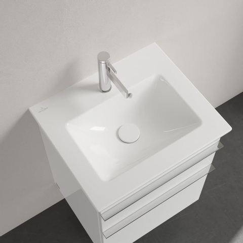 Villeroy & Boch venticello fontein - 500x420mm - met overloop - 1 kraangat CeramicPlus - White Alpine (glans wit) 1025161