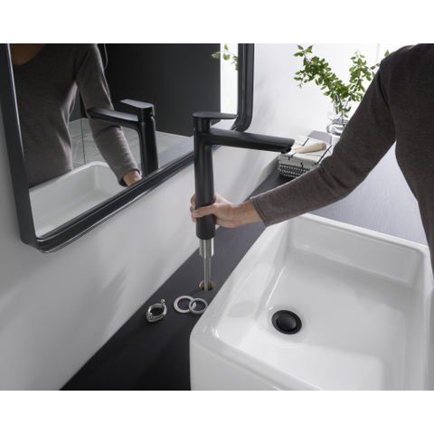 Hansgrohe Talis e 1 greeps wastafelmengkraan - 240 zonder afvoer - mat zwart SW528826