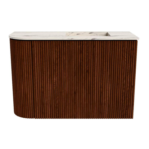 Mondiaz JOYA-DLUX 61.6cm toiletmeubel - ronding links kleur Ruby - Wastafel FAYE positie Rechts Zonder kraangat kleur Nata. SW1425457