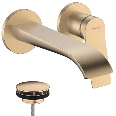 Hansgrohe VIVENIS Wastafelmengkraan - inbouw - voorsprong 19.2cm - brons SW1387834