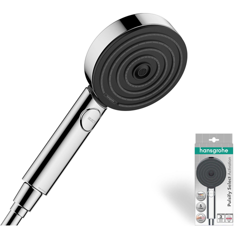 Hansgrohe Pulsify select s - handdouche 10.5cm - 3jet activation - ecosmart - hoogglans chroom SW651052