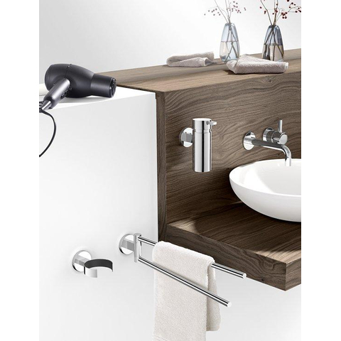 Zack SCALA Handdoekhouder - 47cm - dubbel - draaibaar - hoogglans RVS SW23543
