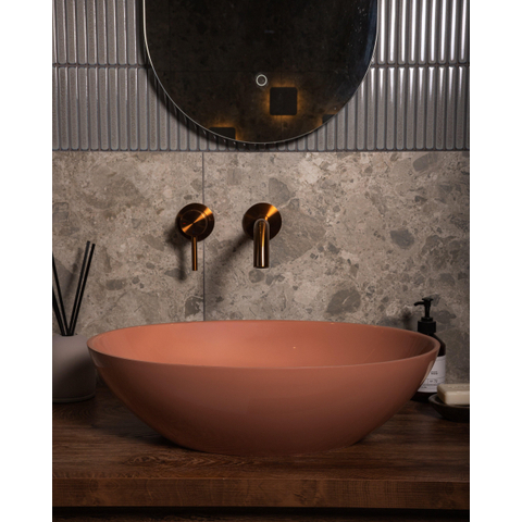 Zeza Element Waskom - 51x35.5x14.2 - solid surface - glans peach (roze) SW1208817