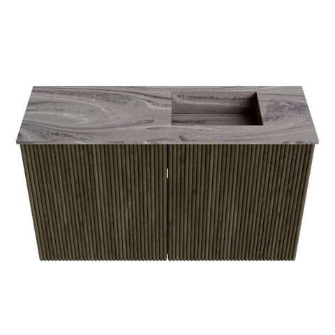 Mondiaz JOYA-DLUX 70cm toiletmeubel - kleur Shadow - Wastafel FAYE positie Rechts 1 kraangat kleur Sombra. SW1425188