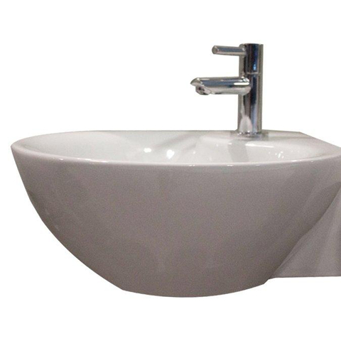 Wiesbaden Porta hoekfonteinset – 35x35x14.5 cm – keramiek wit – chromen kraan SW1288