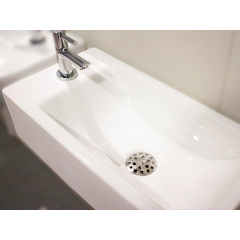 Xellanz Metis Set lave mains 50x25cm avec robinet, siphon et bonde de vidage Blanc SW745