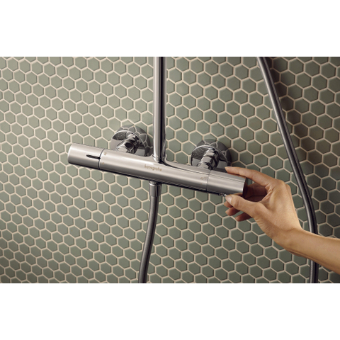 Hansgrohe Activera Q colonne de douche - 29x18cm - thermostatique - ecosmart - chromé SW1566639
