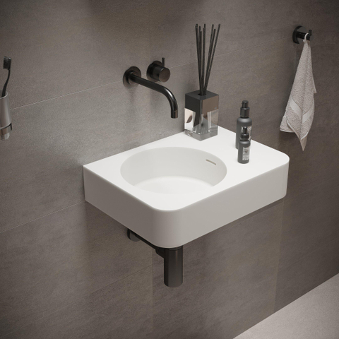 Ideavit Solidbrio lave-mains - 45x33x14cm - sans trou de robinet - blanc mat SW85930