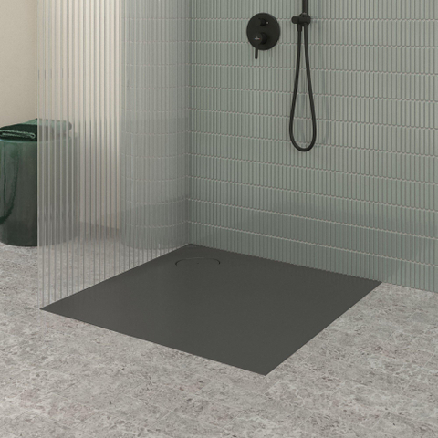 Villeroy & Boch Ecora douchebak - 90x90x3.5cm - hoekafvoer - anthracite (antraciet) SW1558874