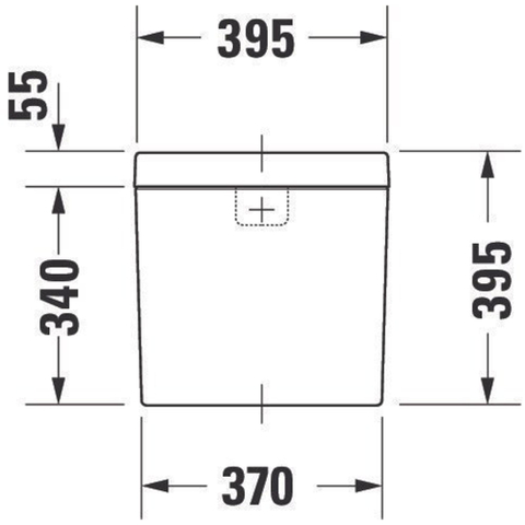 Duravit Happy D.2 Duoblokreservoir + binnenwerk - met onderaansluiting links 4.5/3L - dualflush - met wondergliss - wit SW54363