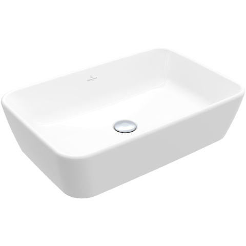 Villeroy & Boch Architectura vasque à poser 60x40,5x15,5cm - Rectangulaire avec trop-plein Blanc Alpin brillant Ceramic+ SW762344