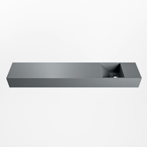 MONDIAZ TYNE lave-mains - 120x23x12cm - vasque droite - sans trou robinet - plata (argent) SW1026186