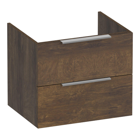 BRAUER Elevate meuble sous-lavabo 60 sans poignées rapportées 2 tiroirs à fermeture douce et 1 découpe pour siphon - Grove SW1200228