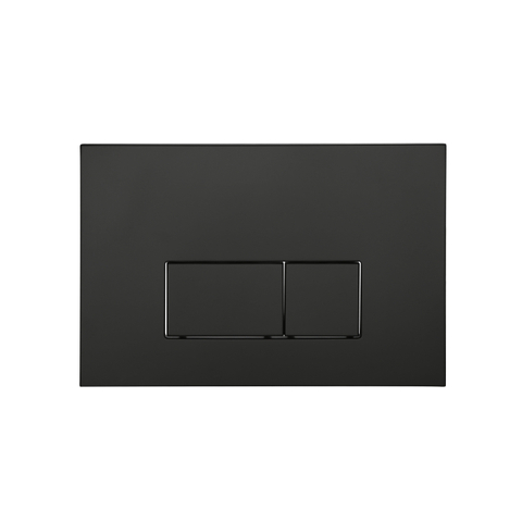 QeramiQ Push Bedieningsplaat - voor Geberit UP320 inbouwreservoir - dualflush - rechthoekige knoppen - kunststof zwart mat SW706189
