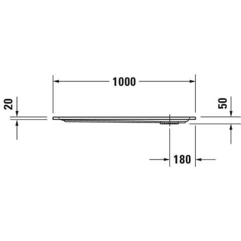 Duravit Starck Slimline Receveur de douche acrylique rectangulaire 100x90x5cm Blanc 0297202