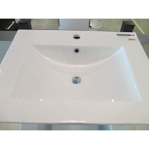 Saniclass Empoli Lavabo pour meuble 60cm 1 trou pour robinetterie céramique Blanc SW3148