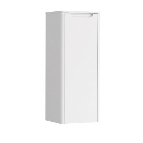 H&R badmeubelen Juice Halfhoge Kast - 40x35x100cm - met ronde hoeken - 1 deur - linksdraaiend - wit hoogglans SW875375