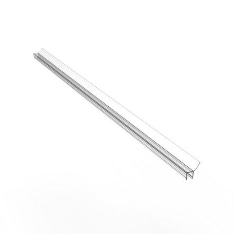 Marenza Universo afwateringsprofiel/lekstrip/waterkering - universeel - 200cm inkortbaar - voor 8mm glas - transparant SW1120154