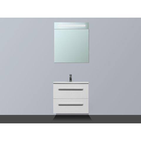 Saniclass Exclusive Line Kera Meuble avec armoire miroir 80x47cm Blanc SW8353
