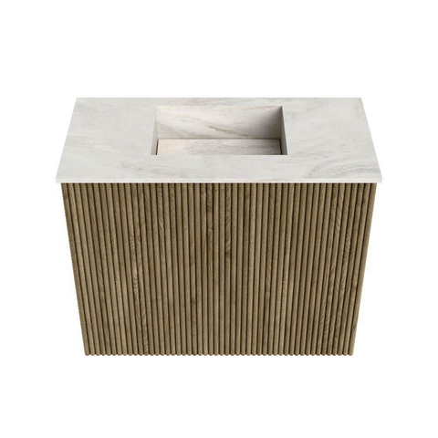 Mondiaz JOYA-DLUX 50cm toiletmeubel - kleur Dusk - Wastafel FAYE positie Midden Zonder kraangat kleur Ostra. SW1423382