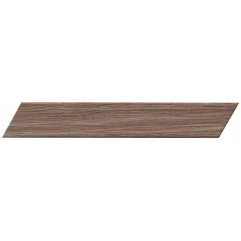 ÉCHANTILLON Terravito Elmare carreau mural et de sol - 7.5x45cm - 9mm - Rectangulaire - Aspect bois - Brown Chevron Mat SW735980