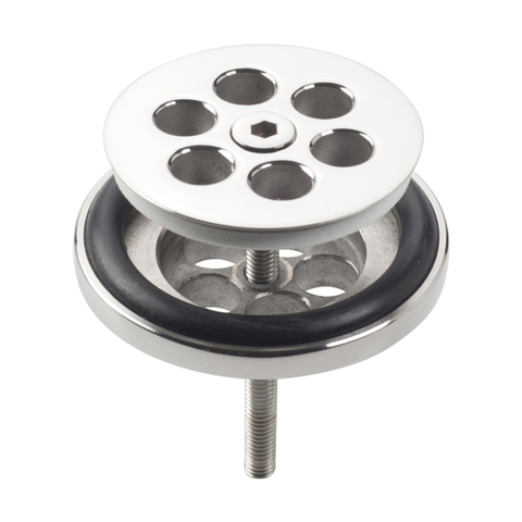 Clou Wash Me bouchon pour bonde avec obturateur d'eau en silicone inox Chromé SW9451