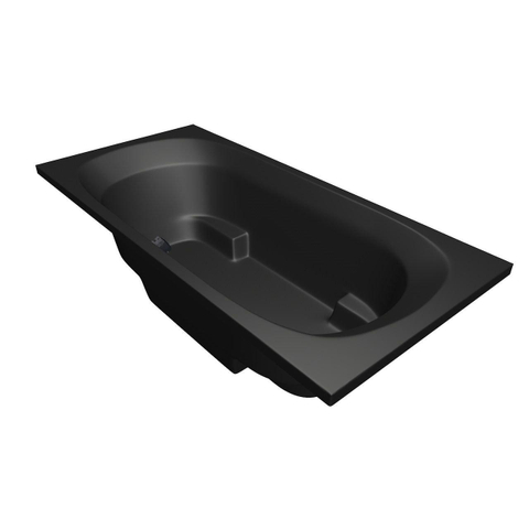 Xenz Kanaga ligbad - 190x90cm - met overloop - zonder afvoer - Acryl Ebony mat SW103339