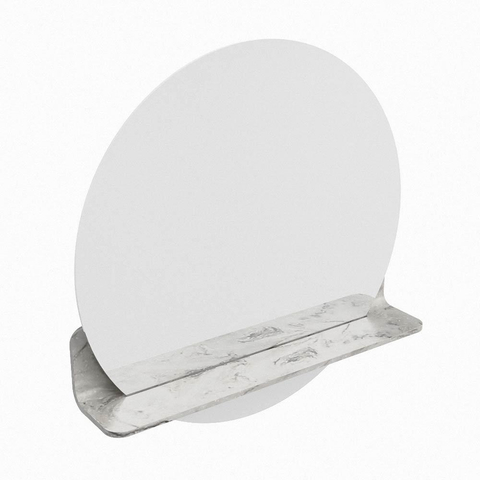 Mondiaz SPOT miroir – Ø 60 cm – avec tablette – Glace (marbre gris) SW1235635