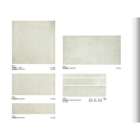 Flaviker Ceralto Vlakto Urban Lattes de carrelage 10mm R9 grès cérame Blanc WTW12461