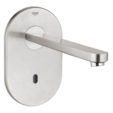GROHE Eurosmart Cosmopolitan E - partie apparente robinet mural - bec 23cm - sans mélange - transformateur 230V - inox 0437788