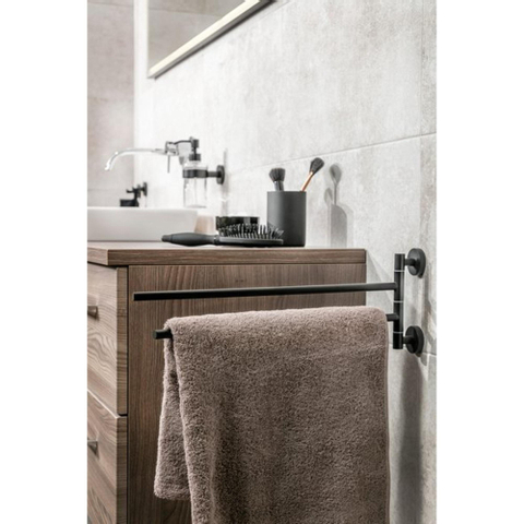 Porte-serviettes Plieger Vigo 2 bras noir SW225400